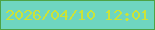 文字の大きさ：4、枠の色：4da345、背景の色：6fd6c0、文字の色：cce338 無料ブログパーツのブログ時計