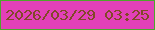 文字の大きさ：3、枠の色：4da62b、背景の色：e240b8、文字の色：824828 無料ブログパーツのブログ時計