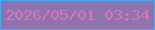 文字の大きさ：4、枠の色：4da6f0、背景の色：9073ad、文字の色：d178c1 無料ブログパーツのブログ時計