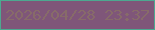文字の大きさ：5、枠の色：4da890、背景の色：7f5679、文字の色：876b69 無料ブログパーツのブログ時計