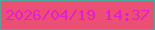 文字の大きさ：5、枠の色：4da899、背景の色：eb4f73、文字の色：e41dcd 無料ブログパーツのブログ時計