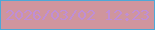 文字の大きさ：4、枠の色：4da8d7、背景の色：cf959e、文字の色：bf8ed6 無料ブログパーツのブログ時計