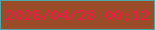 文字の大きさ：5、枠の色：4da9a7、背景の色：9a4b27、文字の色：f11c45 無料ブログパーツのブログ時計