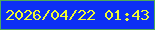 文字の大きさ：1、枠の色：4daa5a、背景の色：0c30f5、文字の色：eef932 無料ブログパーツのブログ時計