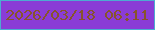 文字の大きさ：2、枠の色：4dabd1、背景の色：8a3cd6、文字の色：87542b 無料ブログパーツのブログ時計