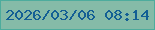 文字の大きさ：3、枠の色：4dac9d、背景の色：85bba8、文字の色：135f94 無料ブログパーツのブログ時計