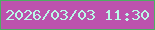 文字の大きさ：5、枠の色：4dae63、背景の色：bc52ad、文字の色：baf9e7 無料ブログパーツのブログ時計