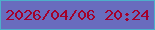 文字の大きさ：5、枠の色：4dafca、背景の色：696cbe、文字の色：a4002b 無料ブログパーツのブログ時計