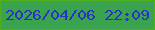 文字の大きさ：3、枠の色：4db11b、背景の色：39a350、文字の色：2a31c7 無料ブログパーツのブログ時計