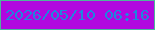 文字の大きさ：2、枠の色：4db69b、背景の色：b108df、文字の色：1f86de 無料ブログパーツのブログ時計