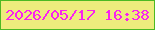 文字の大きさ：4、枠の色：4db923、背景の色：eeec7d、文字の色：f922f0 無料ブログパーツのブログ時計