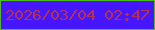 文字の大きさ：4、枠の色：4dbe18、背景の色：4616fe、文字の色：b33151 無料ブログパーツのブログ時計
