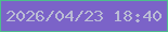 文字の大きさ：2、枠の色：4dbe8c、背景の色：7b63c8、文字の色：babbd4 無料ブログパーツのブログ時計