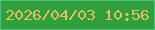 文字の大きさ：5、枠の色：4dc07c、背景の色：329f3e、文字の色：e2c260 無料ブログパーツのブログ時計