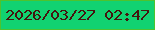文字の大きさ：4、枠の色：4dc32e、背景の色：11d271、文字の色：44150e 無料ブログパーツのブログ時計