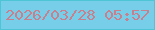 文字の大きさ：4、枠の色：4dc5d4、背景の色：77cee9、文字の色：c8808e 無料ブログパーツのブログ時計