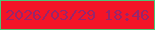 文字の大きさ：5、枠の色：4dc676、背景の色：f41427、文字の色：96266c 無料ブログパーツのブログ時計