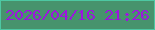 文字の大きさ：3、枠の色：4dc8a3、背景の色：47936d、文字の色：9c16de 無料ブログパーツのブログ時計