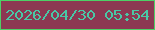 文字の大きさ：5、枠の色：4dd066、背景の色：8c3852、文字の色：49c8a6 無料ブログパーツのブログ時計