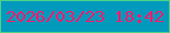 文字の大きさ：1、枠の色：4dd285、背景の色：029abc、文字の色：ff196f 無料ブログパーツのブログ時計