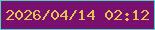 文字の大きさ：3、枠の色：4dd5c2、背景の色：7a0f70、文字の色：e1c551 無料ブログパーツのブログ時計