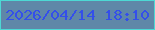 文字の大きさ：3、枠の色：4dd8d4、背景の色：5f87a8、文字の色：344fea 無料ブログパーツのブログ時計