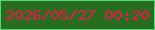 文字の大きさ：2、枠の色：4dda77、背景の色：286d1f、文字の色：f1154c 無料ブログパーツのブログ時計