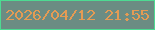 文字の大きさ：3、枠の色：4dda92、背景の色：6b8c83、文字の色：e49b54 無料ブログパーツのブログ時計