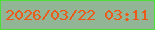 文字の大きさ：1、枠の色：4dde39、背景の色：91b595、文字の色：ec5a1a 無料ブログパーツのブログ時計