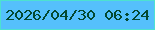 文字の大きさ：5、枠の色：4de1d0、背景の色：55c0fc、文字の色：044830 無料ブログパーツのブログ時計