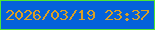 文字の大きさ：1、枠の色：4de834、背景の色：0462da、文字の色：dba024 無料ブログパーツのブログ時計