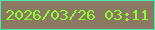 文字の大きさ：5、枠の色：4de8ab、背景の色：8b7963、文字の色：8cfb30 無料ブログパーツのブログ時計