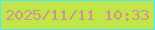 文字の大きさ：5、枠の色：4de8fc、背景の色：c0e64a、文字の色：cf9591 無料ブログパーツのブログ時計