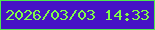 文字の大きさ：5、枠の色：4de94e、背景の色：4712c5、文字の色：7ffc48 無料ブログパーツのブログ時計