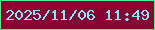 文字の大きさ：2、枠の色：4df28d、背景の色：880433、文字の色：80eefa 無料ブログパーツのブログ時計