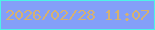 文字の大きさ：4、枠の色：4df3e7、背景の色：849ff8、文字の色：d5b172 無料ブログパーツのブログ時計
