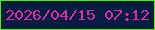 文字の大きさ：1、枠の色：4df410、背景の色：051d40、文字の色：df2ca7 無料ブログパーツのブログ時計