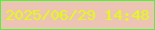 文字の大きさ：3、枠の色：4df634、背景の色：edc3b4、文字の色：e1fc11 無料ブログパーツのブログ時計