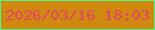 文字の大きさ：4、枠の色：4df984、背景の色：d0880e、文字の色：e14760 無料ブログパーツのブログ時計