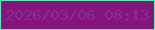 文字の大きさ：1、枠の色：4df9b2、背景の色：84157c、文字の色：892e91 無料ブログパーツのブログ時計