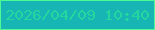 文字の大きさ：2、枠の色：4dfa94、背景の色：17b6b4、文字の色：23d79e 無料ブログパーツのブログ時計