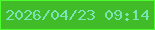 文字の大きさ：4、枠の色：4dfd2d、背景の色：41bb28、文字の色：7ae4b5 無料ブログパーツのブログ時計