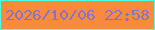 文字の大きさ：5、枠の色：4dffe2、背景の色：fa8b3e、文字の色：8474c6 無料ブログパーツのブログ時計
