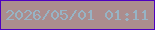 文字の大きさ：4、枠の色：4e00c0、背景の色：ab8d8e、文字の色：97b4c5 無料ブログパーツのブログ時計