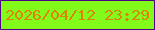 文字の大きさ：2、枠の色：4e0287、背景の色：82fa1a、文字の色：de820b 無料ブログパーツのブログ時計