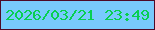 文字の大きさ：3、枠の色：4e0a27、背景の色：78cafc、文字の色：08cf50 無料ブログパーツのブログ時計