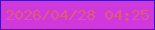 文字の大きさ：3、枠の色：4e0abb、背景の色：cf39db、文字の色：de5a84 無料ブログパーツのブログ時計