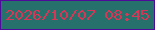 文字の大きさ：5、枠の色：4e0b99、背景の色：26716b、文字の色：d83656 無料ブログパーツのブログ時計