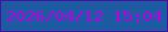 文字の大きさ：4、枠の色：4e0da1、背景の色：1c5ba1、文字の色：b404e2 無料ブログパーツのブログ時計