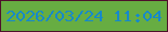 文字の大きさ：1、枠の色：4e102b、背景の色：67ad42、文字の色：1689ca 無料ブログパーツのブログ時計